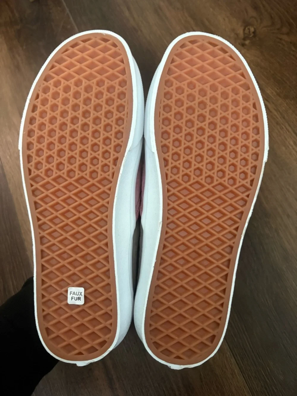 Vans Pink Suede Slip-On Sneakers with Sherpa Lining - Picture 2 of 3